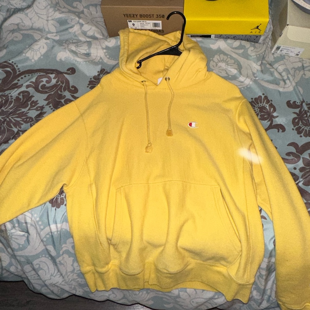 Champion Hoodie Yellow Medium